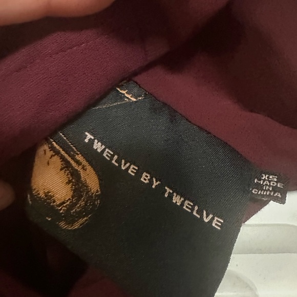 Adorable Deep Red ruffled halter top with tie around neck. Twelve by Twelve! - Picture 5 of 5